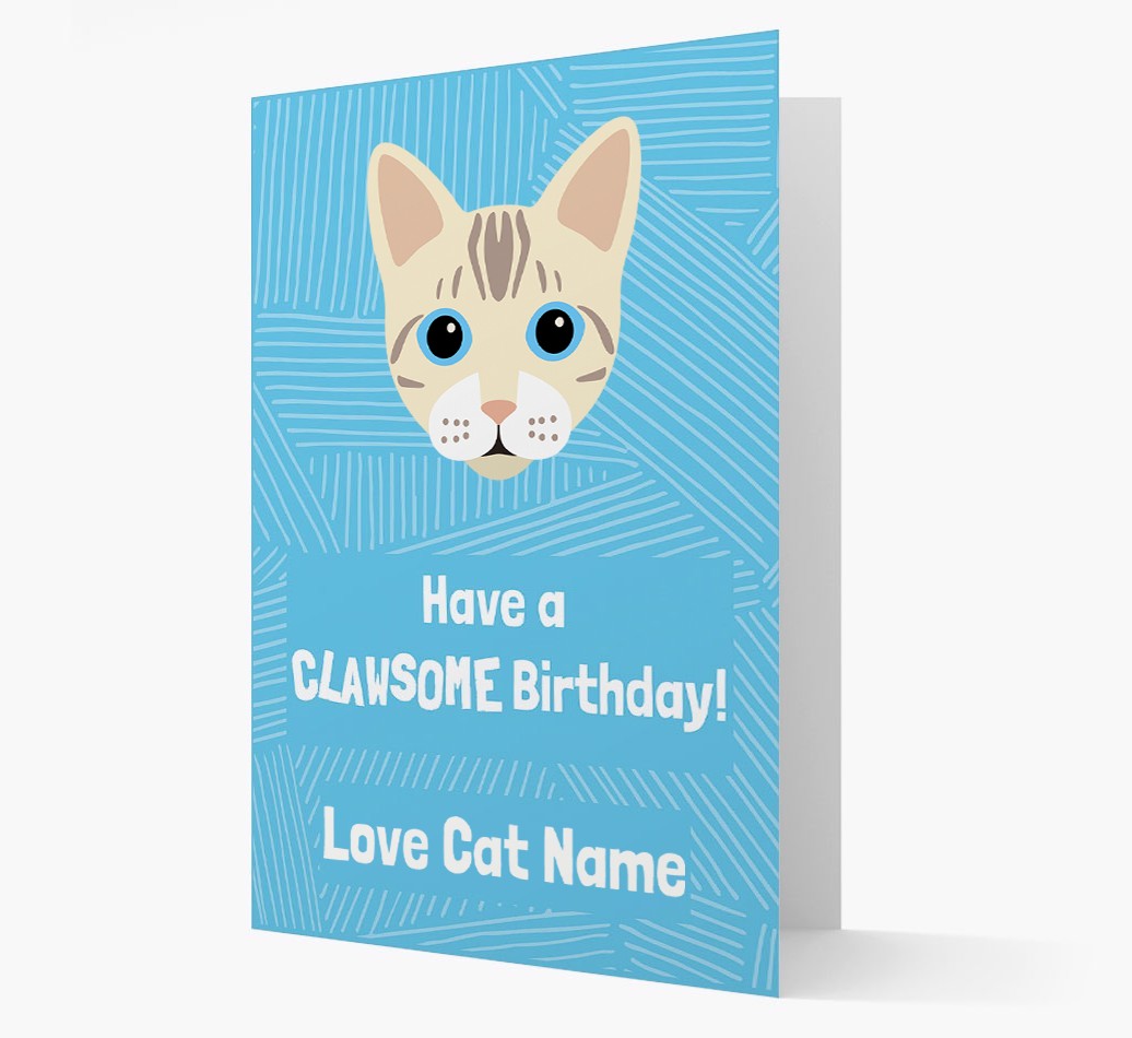 'Clawsome Birthday' - Personalised {breedCommonName} Card
