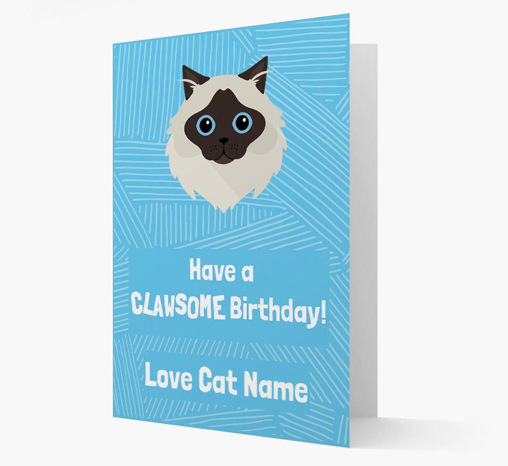 'Clawsome Birthday' - Personalised {breedCommonName} Card