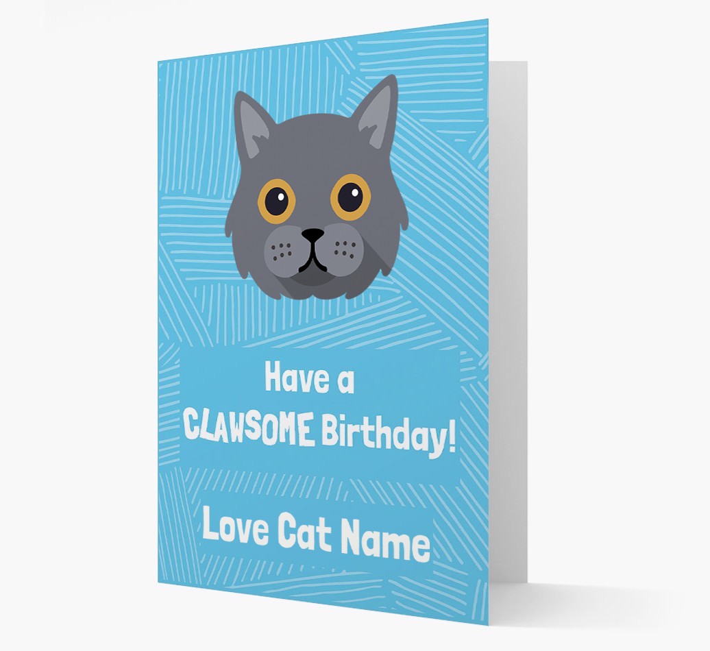 'Clawsome Birthday' - Personalised {breedCommonName} Card