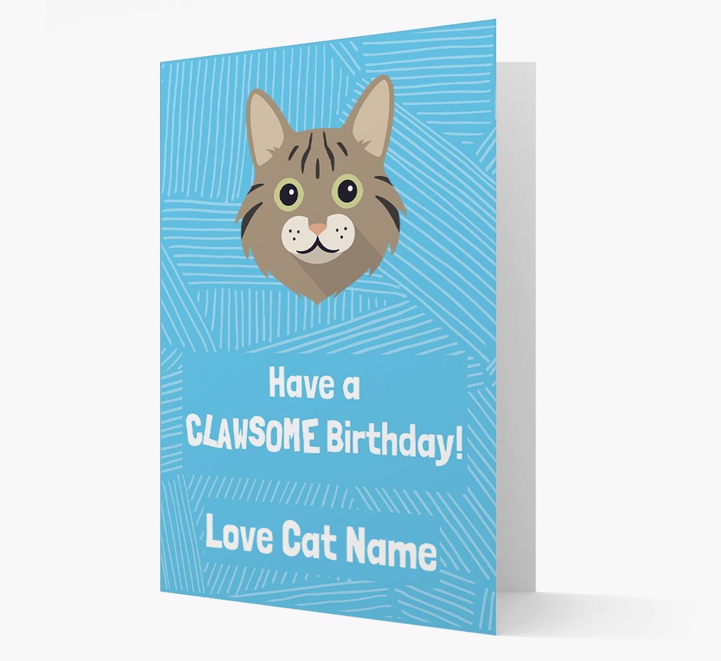 'Clawsome Birthday' - Personalised {breedCommonName} Card