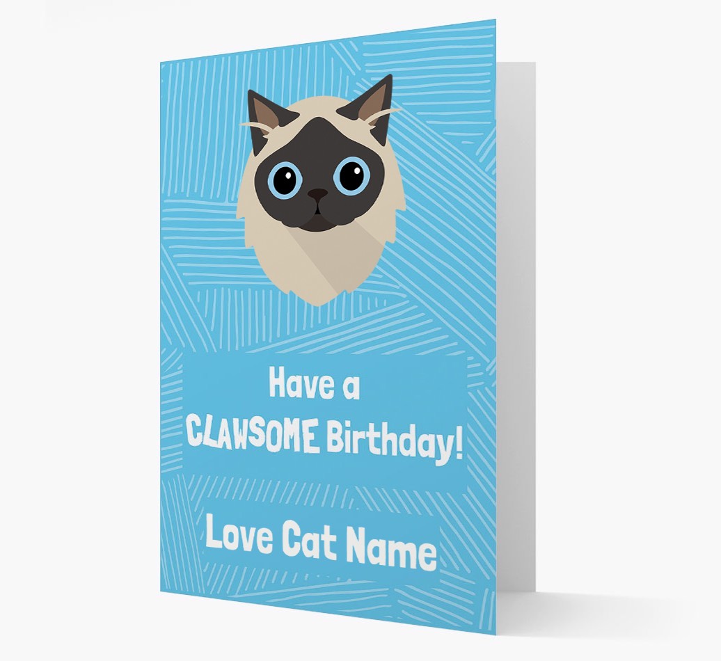 'Clawsome Birthday' - Personalised {breedCommonName} Card