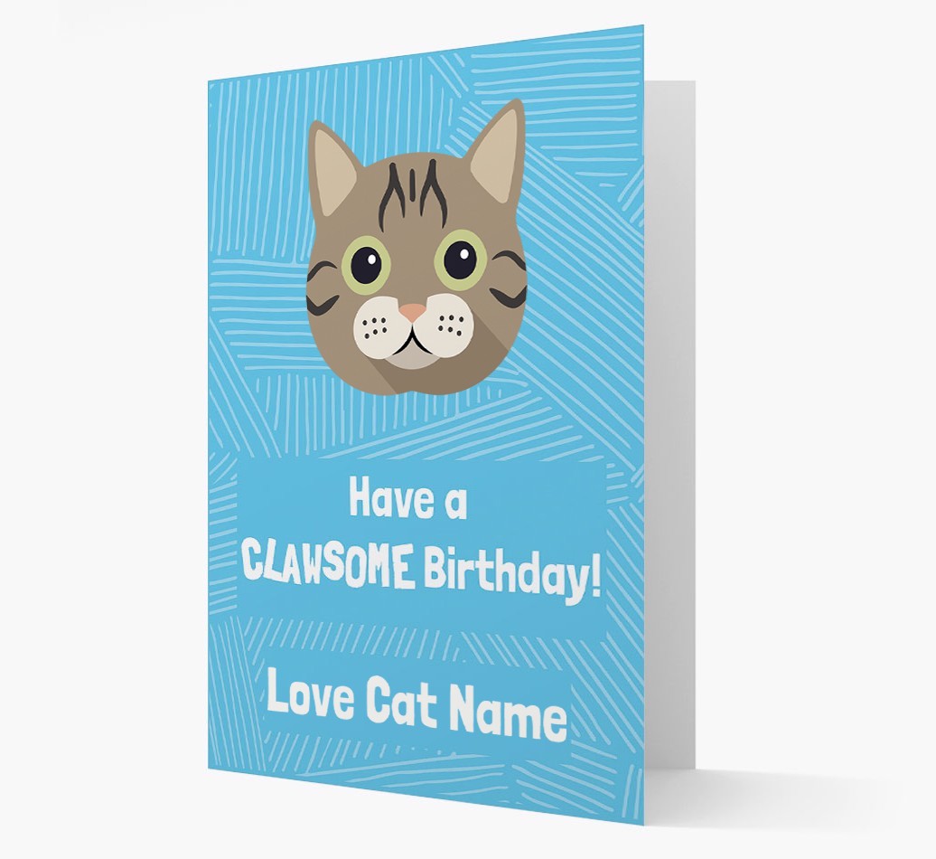 'Clawsome Birthday' - Personalised {breedCommonName} Card