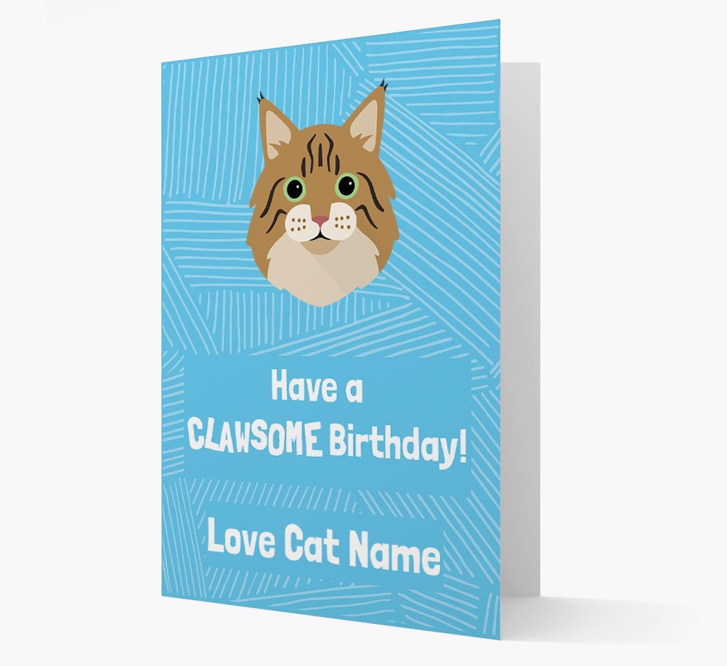 'Clawsome Birthday' - Personalised {breedCommonName} Card