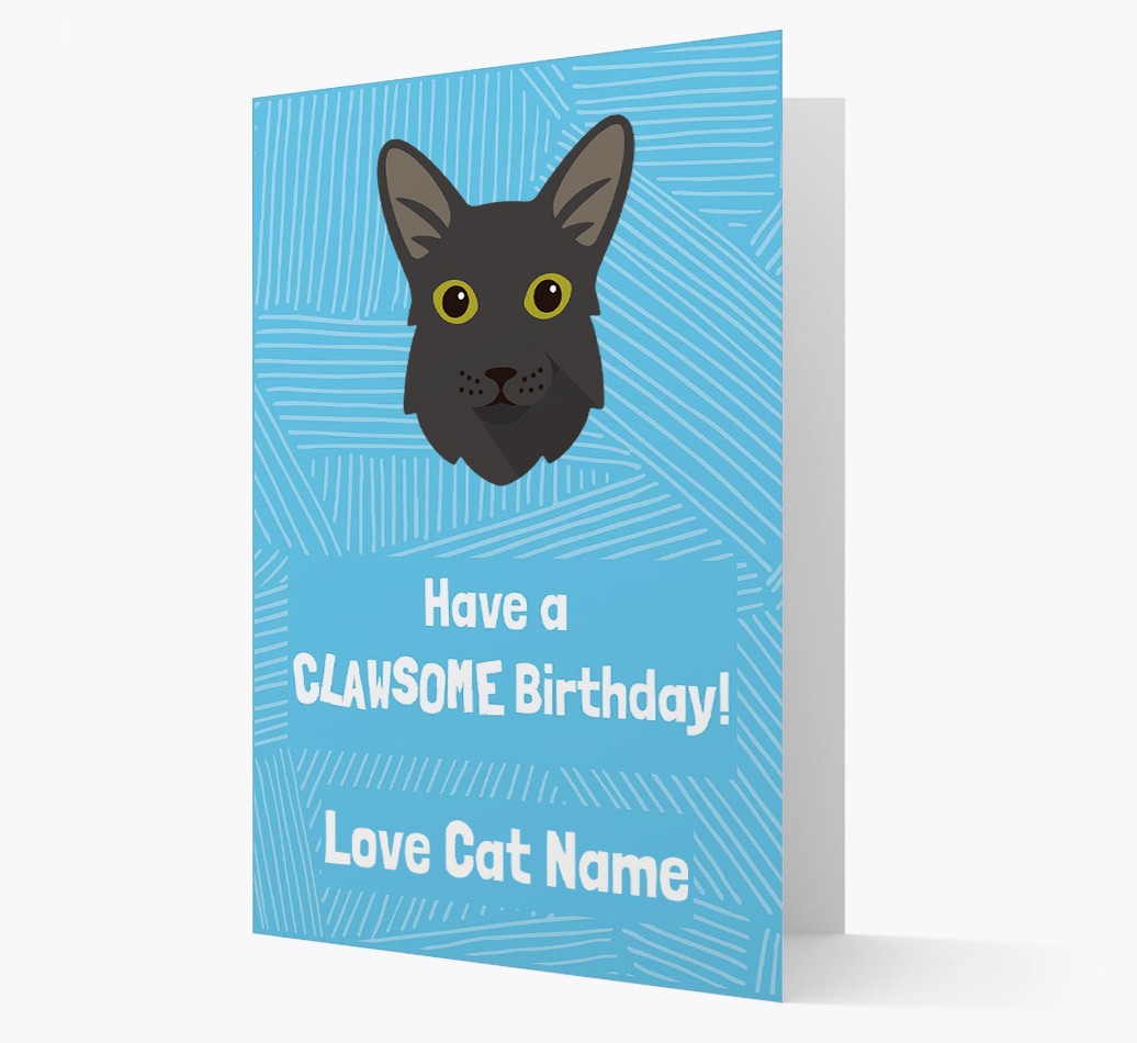 'Clawsome Birthday' - Personalised {breedCommonName} Card