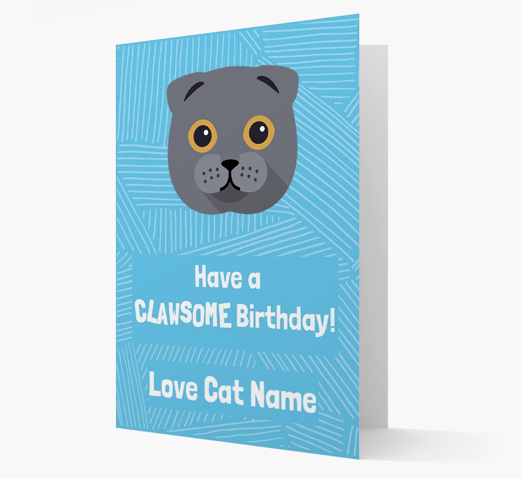 'Clawsome Birthday' - Personalised {breedCommonName} Card
