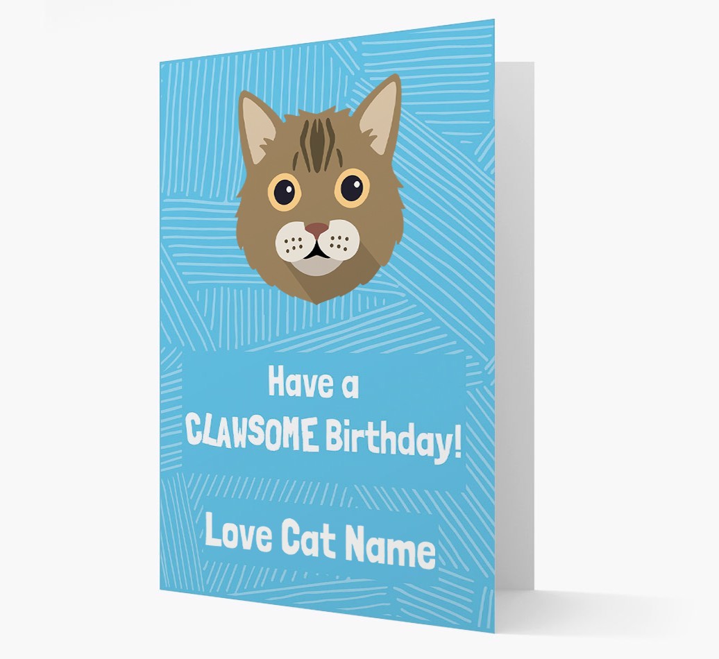 'Clawsome Birthday' - Personalised {breedCommonName} Card