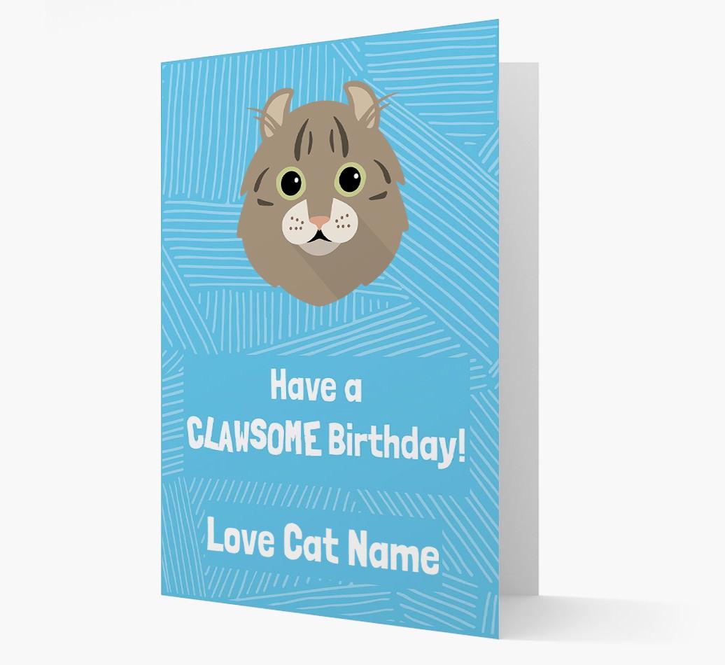 'Clawsome Birthday' - Personalized {breedCommonName} Card