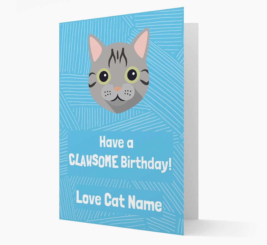 'Clawsome Birthday' - Personalized {breedCommonName} Card