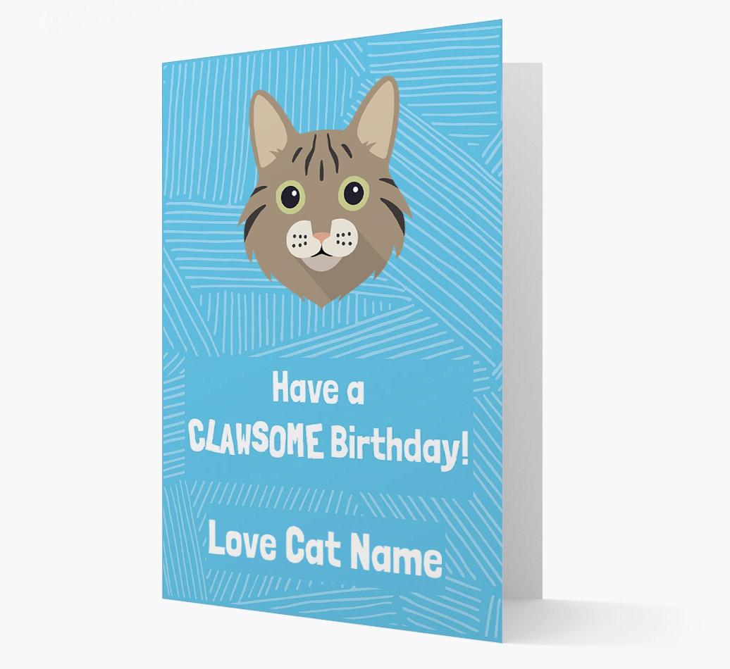 'Clawsome Birthday' - Personalized {breedCommonName} Card