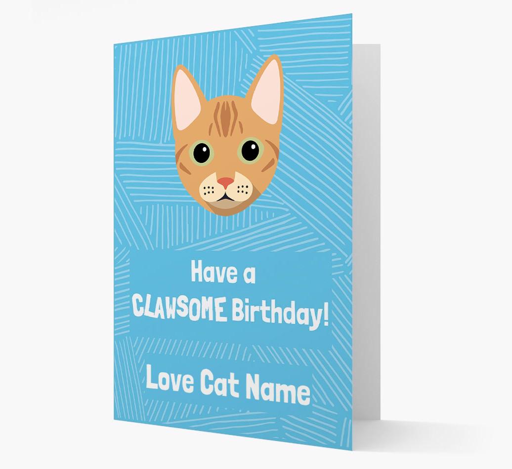 'Clawsome Birthday' - Personalized {breedCommonName} Card