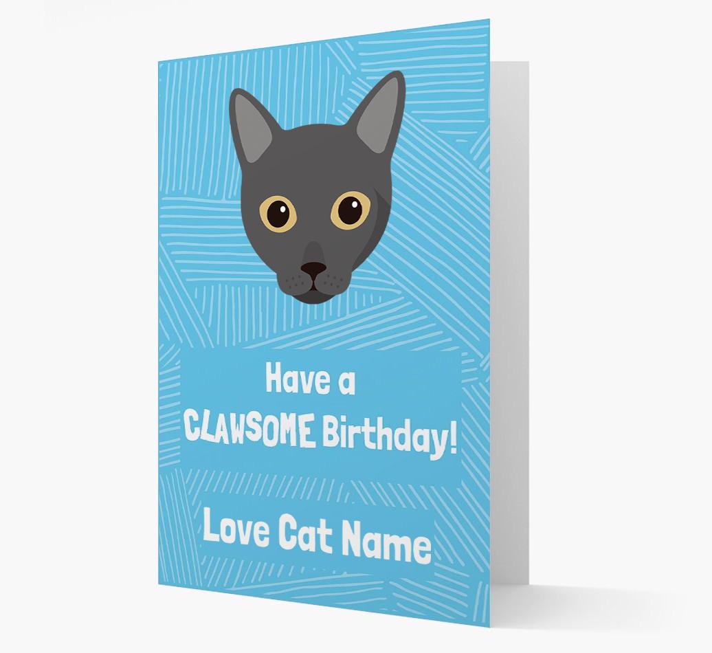 'Clawsome Birthday' - Personalized {breedCommonName} Card