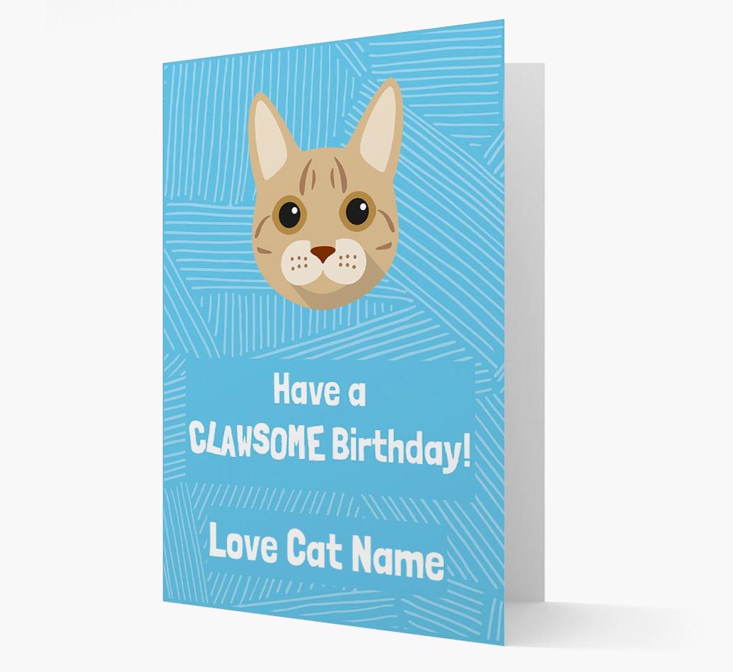 'Clawsome Birthday' - Personalized {breedCommonName} Card