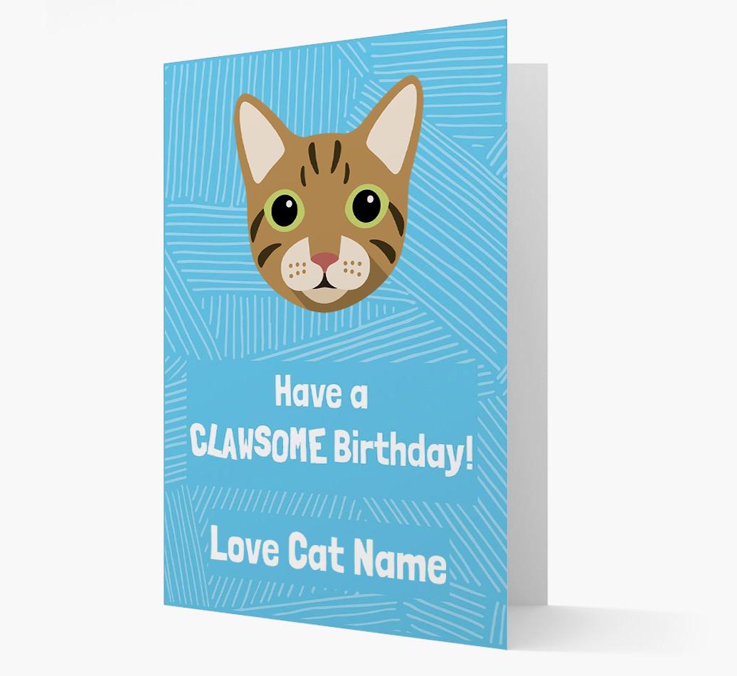 'Clawsome Birthday' - Personalized {breedCommonName} Card