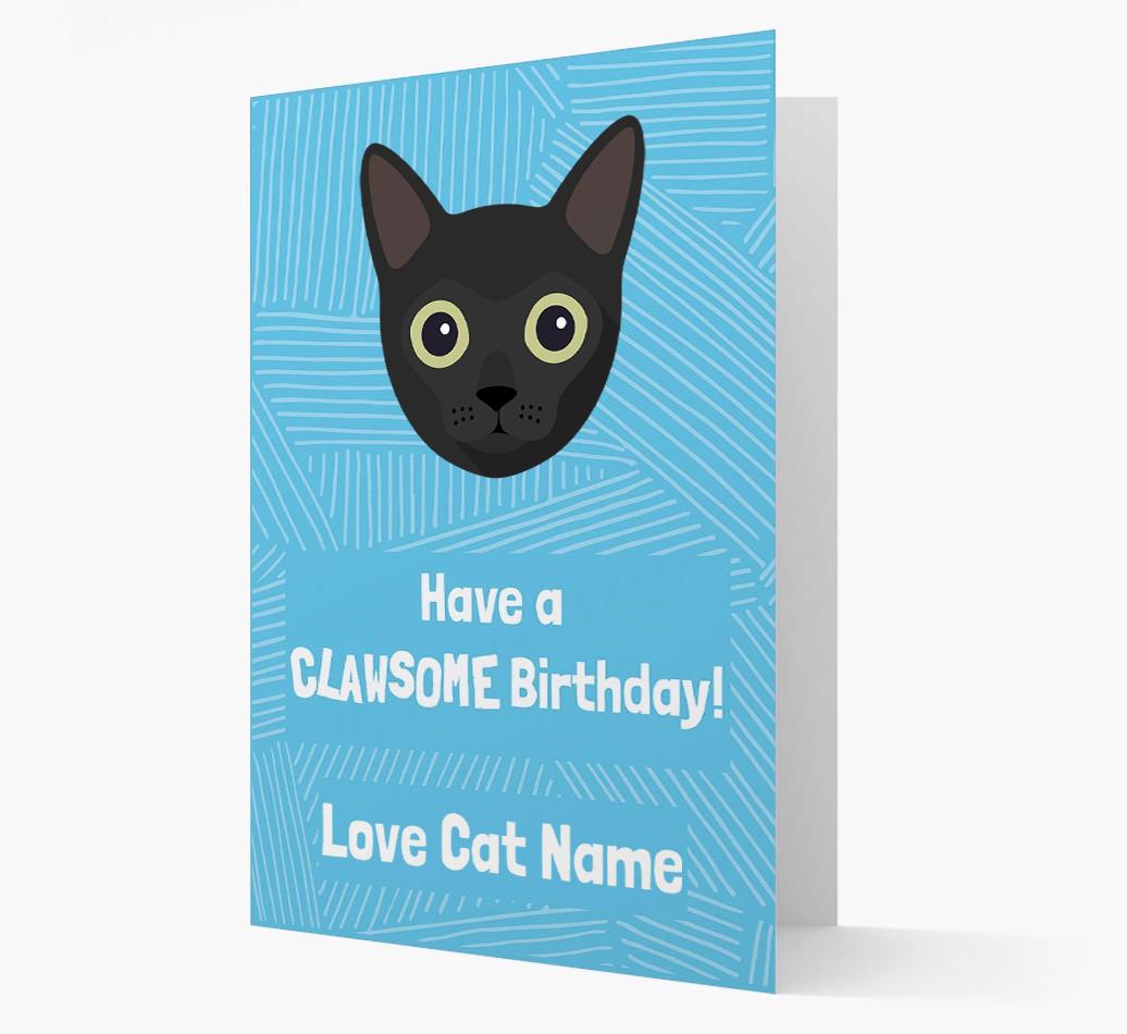 'Clawsome Birthday' - Personalized {breedCommonName} Card
