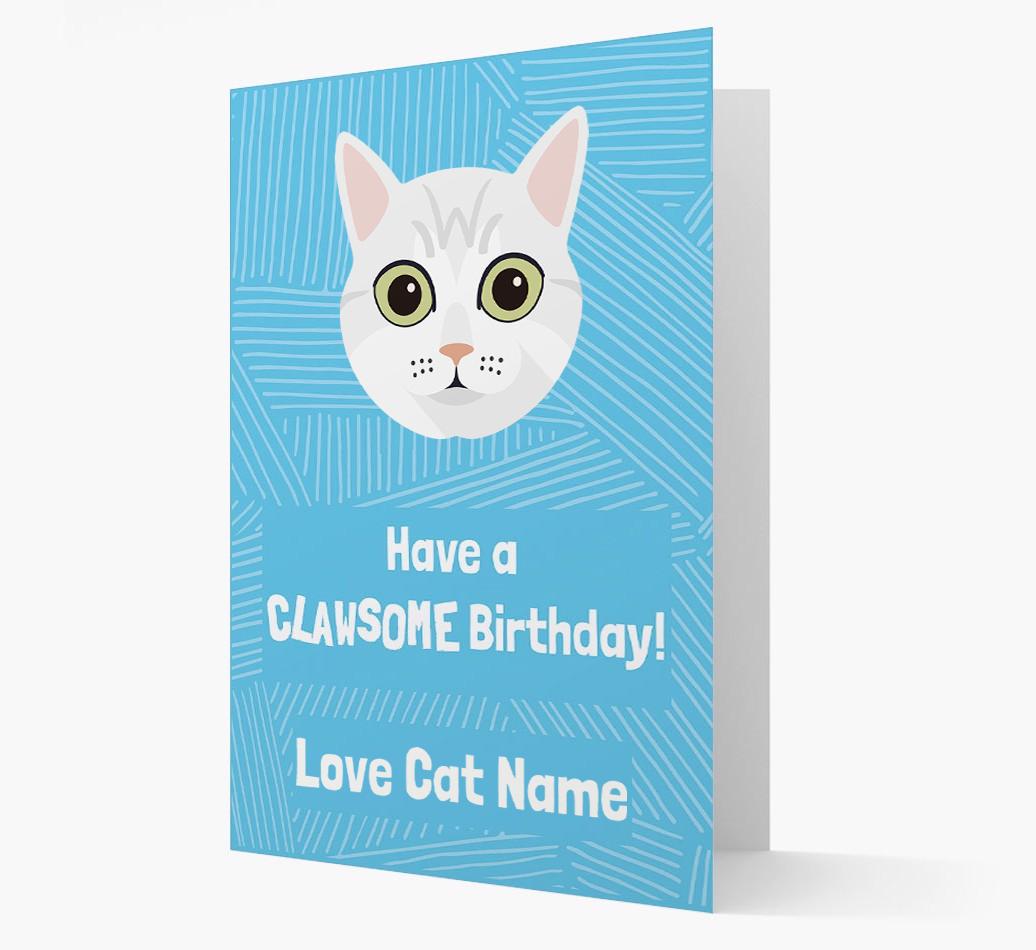'Clawsome Birthday' - Personalized {breedCommonName} Card