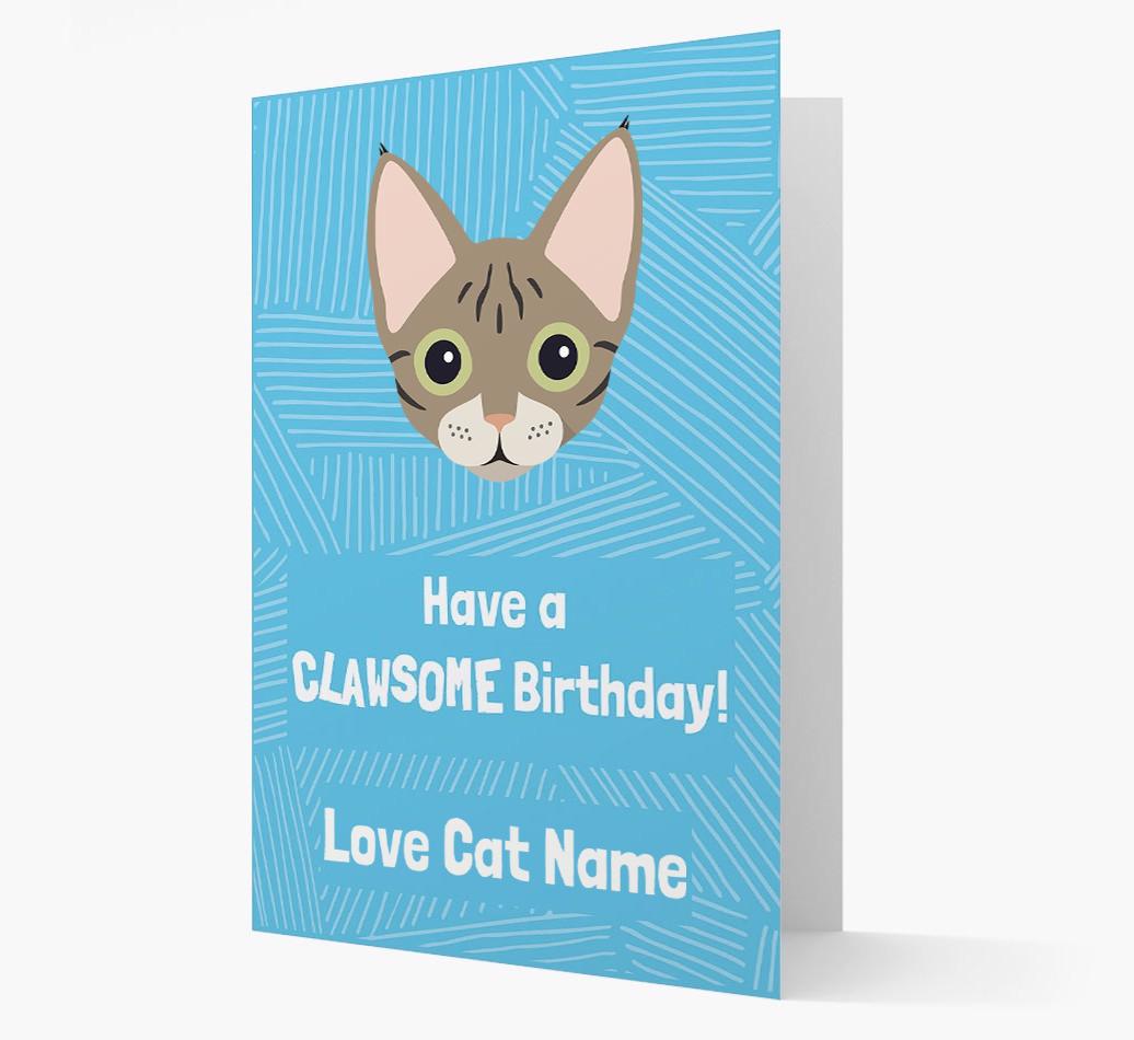 'Clawsome Birthday' - Personalized {breedCommonName} Card