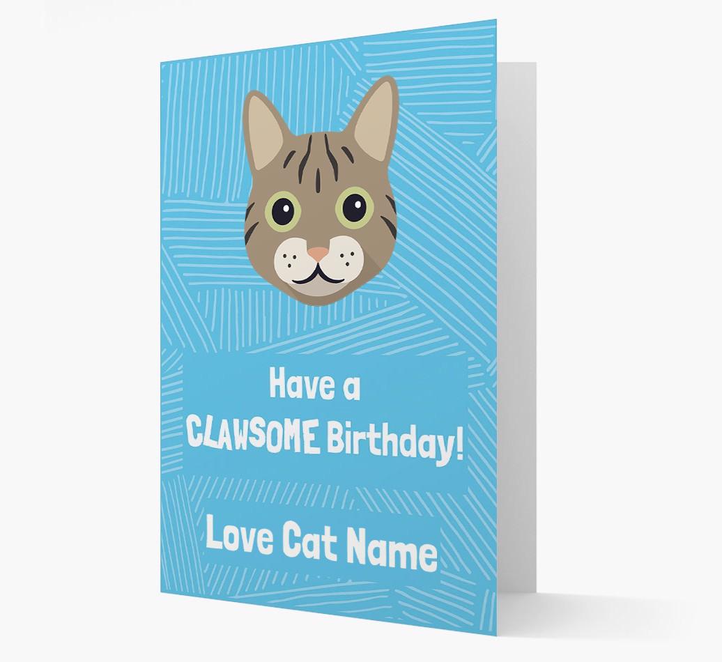 'Clawsome Birthday' - Personalized {breedCommonName} Card