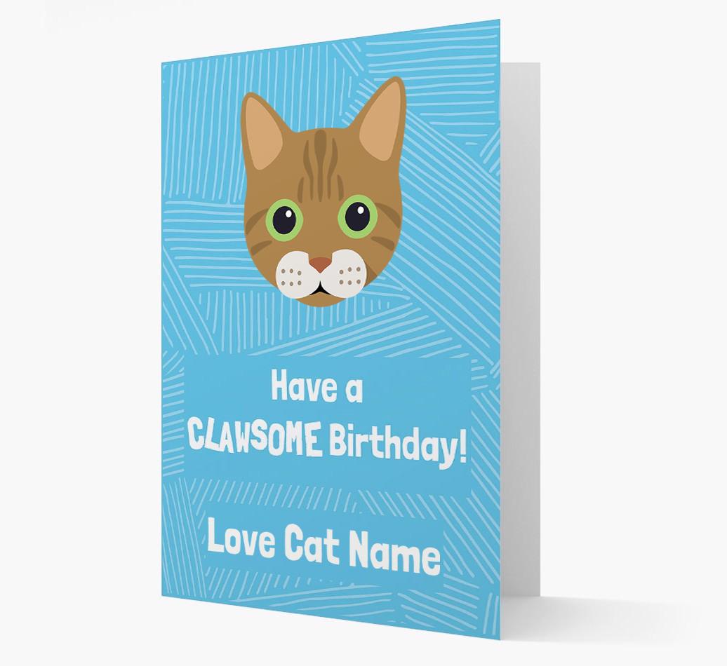 'Clawsome Birthday' - Personalized {breedCommonName} Card