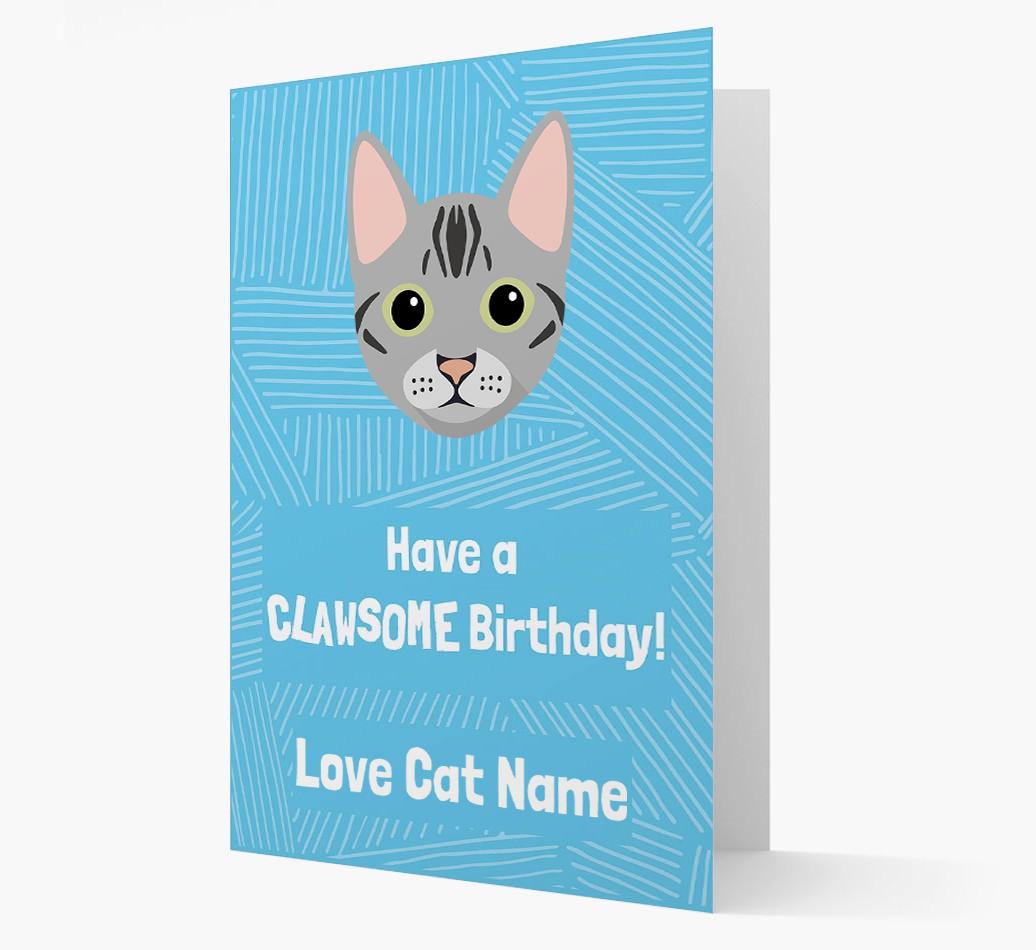 'Clawsome Birthday' - Personalized {breedCommonName} Card