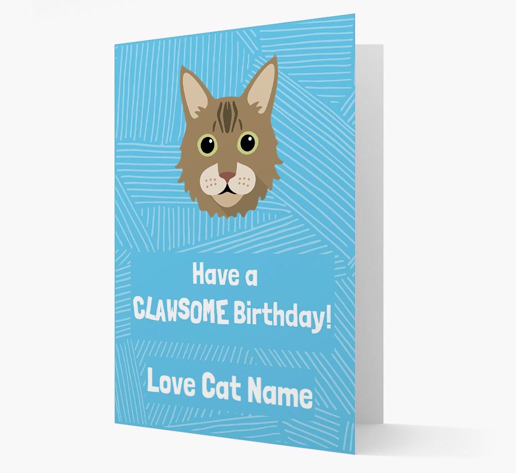 'Clawsome Birthday' - Personalized {breedCommonName} Card