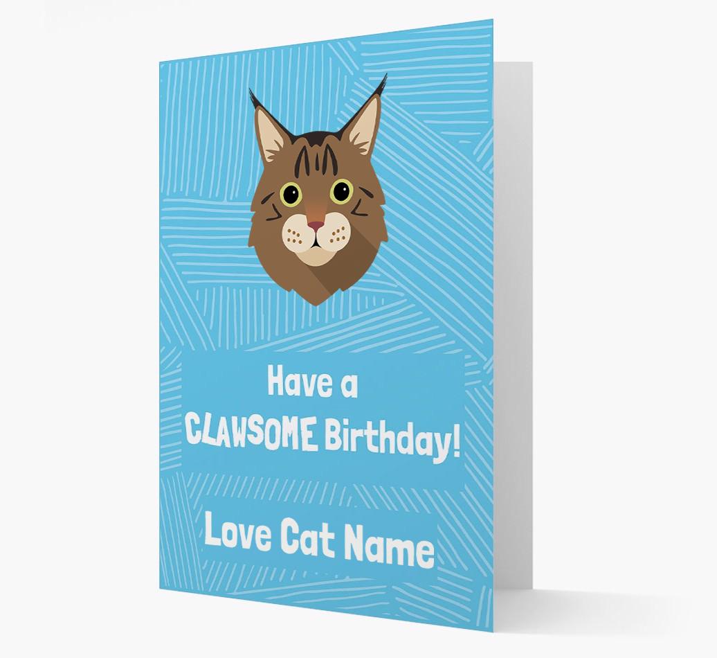 'Clawsome Birthday' - Personalized {breedCommonName} Card