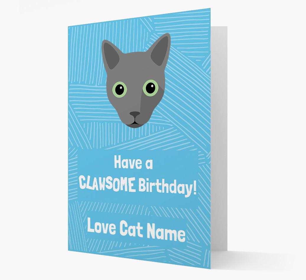 'Clawsome Birthday' - Personalized {breedCommonName} Card