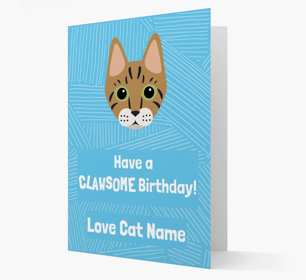 'Clawsome Birthday' - Personalized {breedCommonName} Card