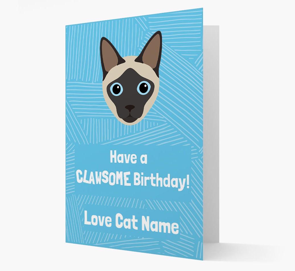 'Clawsome Birthday' - Personalized {breedCommonName} Card