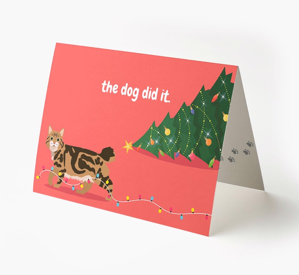 'The Dog Did It' - Personalized {breedFullName} Christmas Card