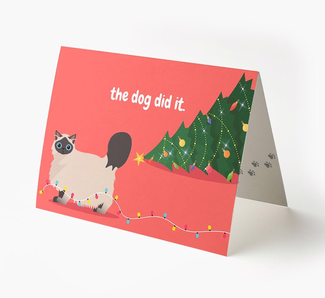 'The Dog Did It' - Personalised {breedFullName} Christmas Card