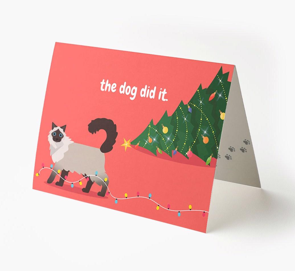 'The Dog Did It' - Personalized {breedFullName} Christmas Card