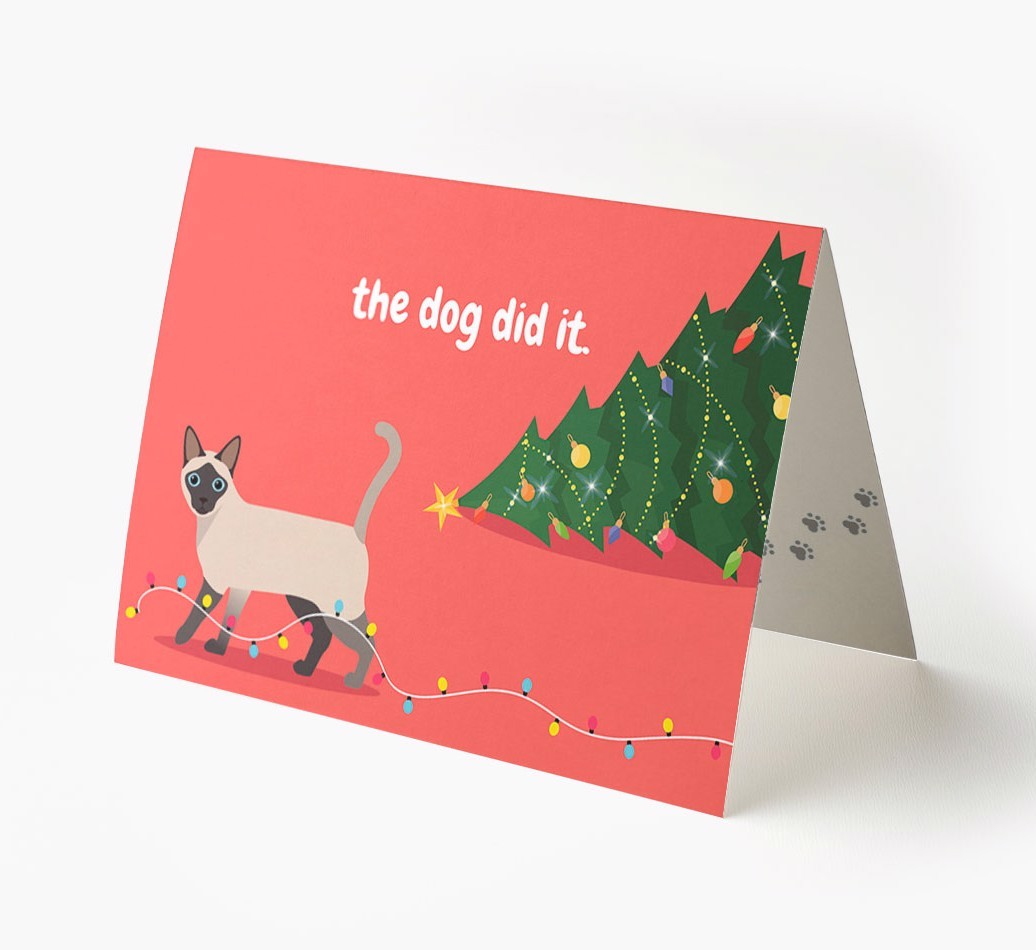 'The Dog Did It' - Personalised {breedFullName} Christmas Card
