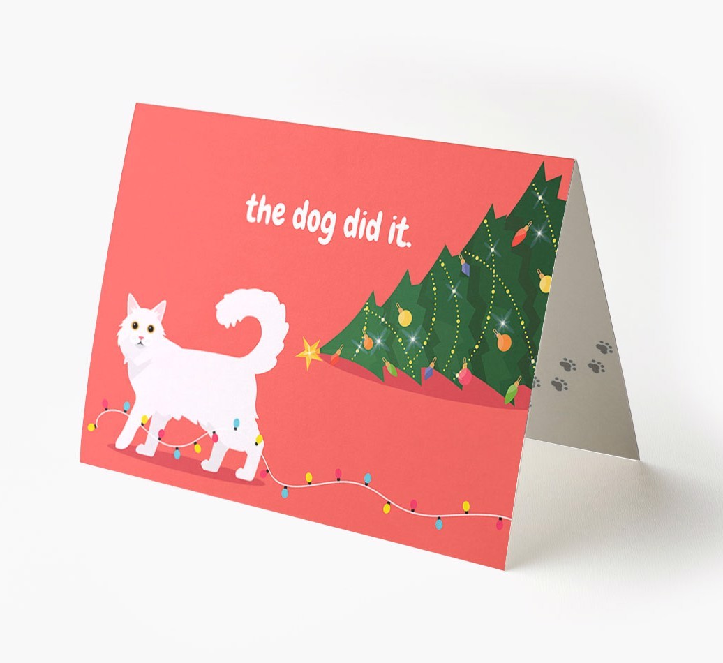 'The Dog Did It' - Personalised {breedFullName} Christmas Card
