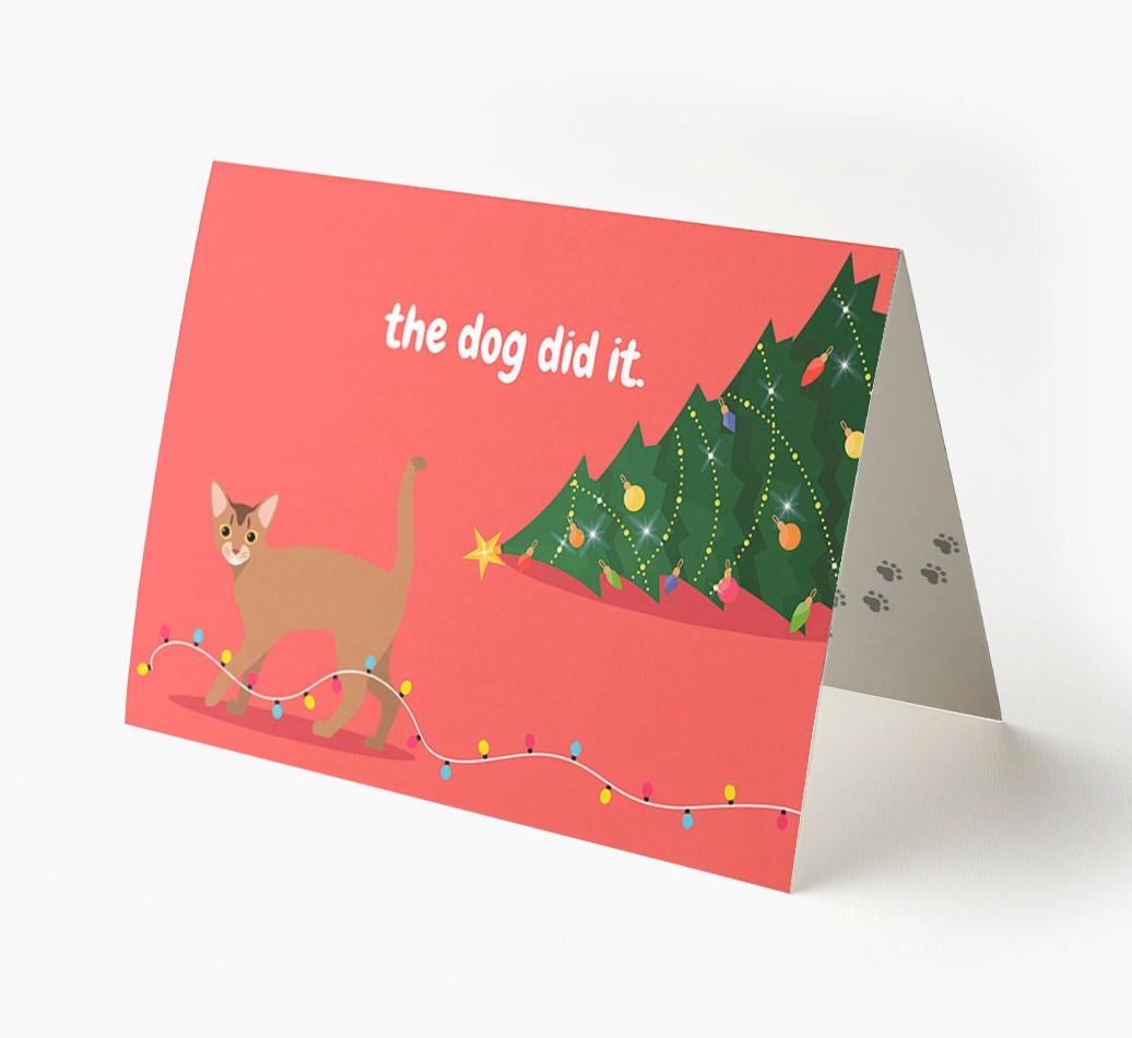 'The Dog Did It' - Personalised {breedFullName} Christmas Card