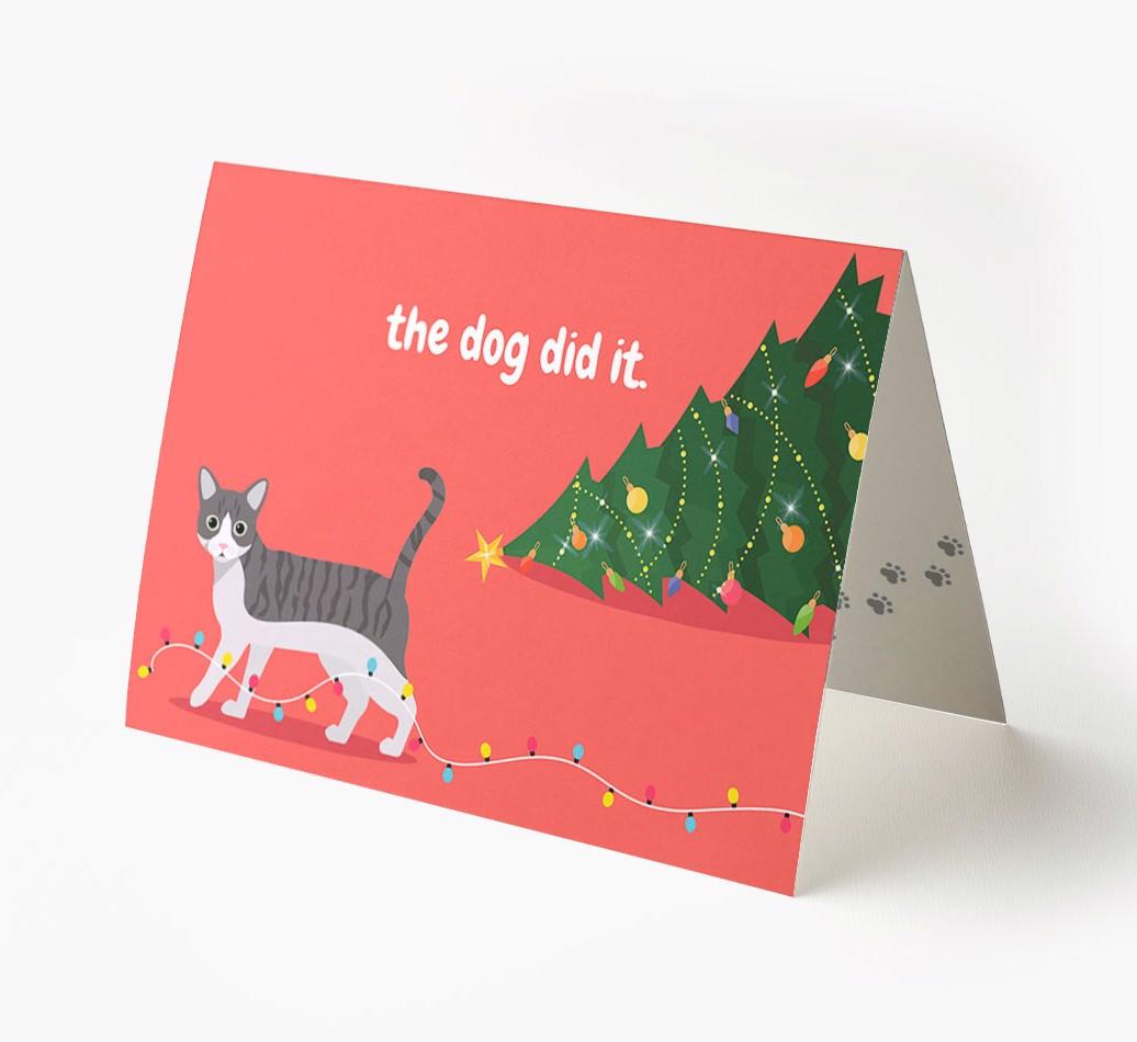 'The Dog Did It' - Personalised {breedFullName} Christmas Card