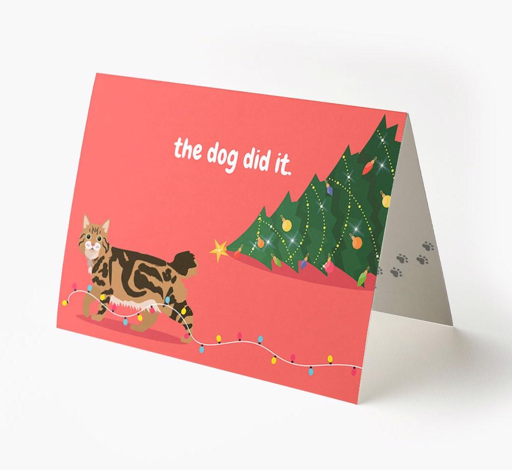 'The Dog Did It' - Personalised {breedFullName} Christmas Card