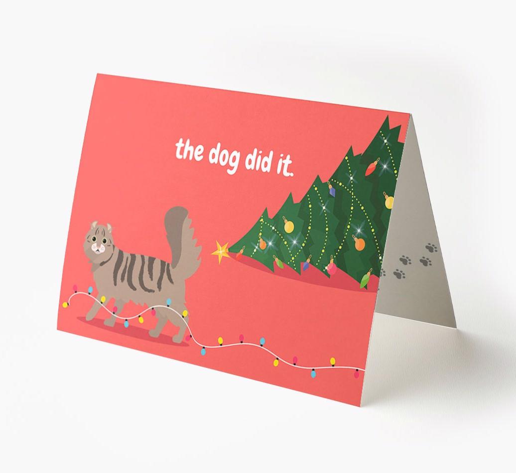 'The Dog Did It' - Personalised {breedFullName} Christmas Card