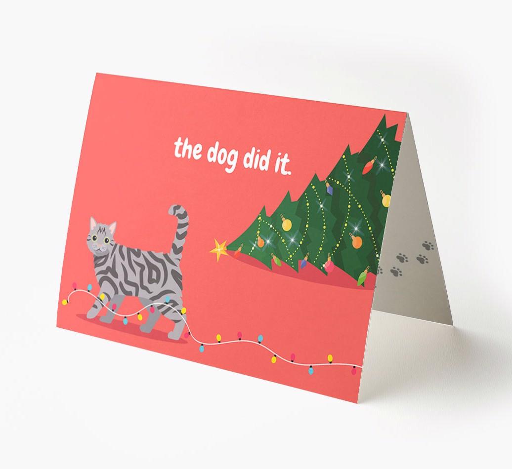 'The Dog Did It' - Personalised {breedFullName} Christmas Card