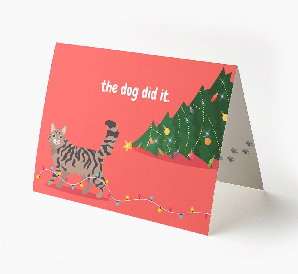 'The Dog Did It' - Personalised {breedFullName} Christmas Card
