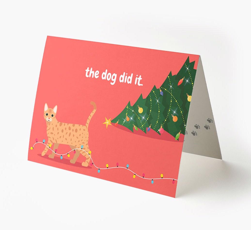 'The Dog Did It' - Personalised {breedFullName} Christmas Card