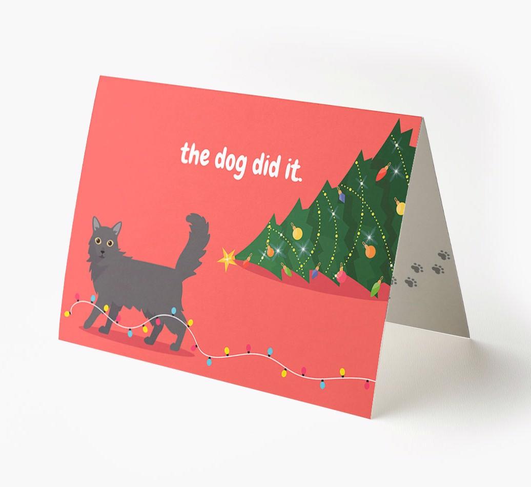 'The Dog Did It' - Personalised {breedFullName} Christmas Card