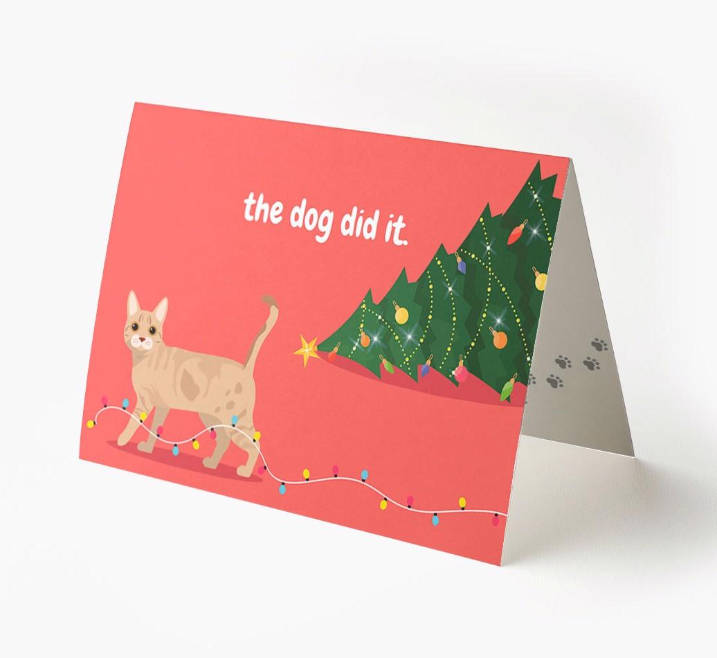 'The Dog Did It' - Personalised {breedFullName} Christmas Card