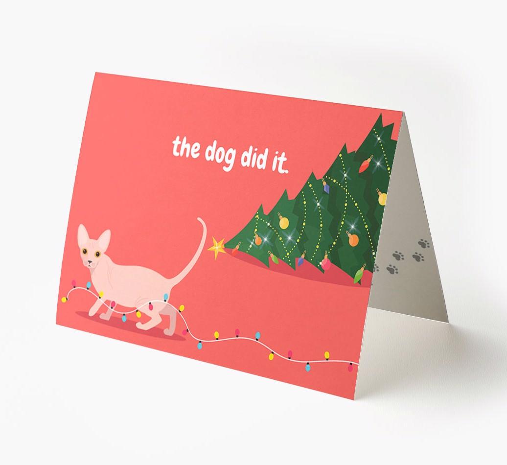 'The Dog Did It' - Personalised {breedFullName} Christmas Card