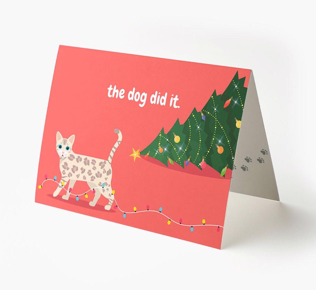 'The Dog Did It' - Personalised {breedFullName} Christmas Card