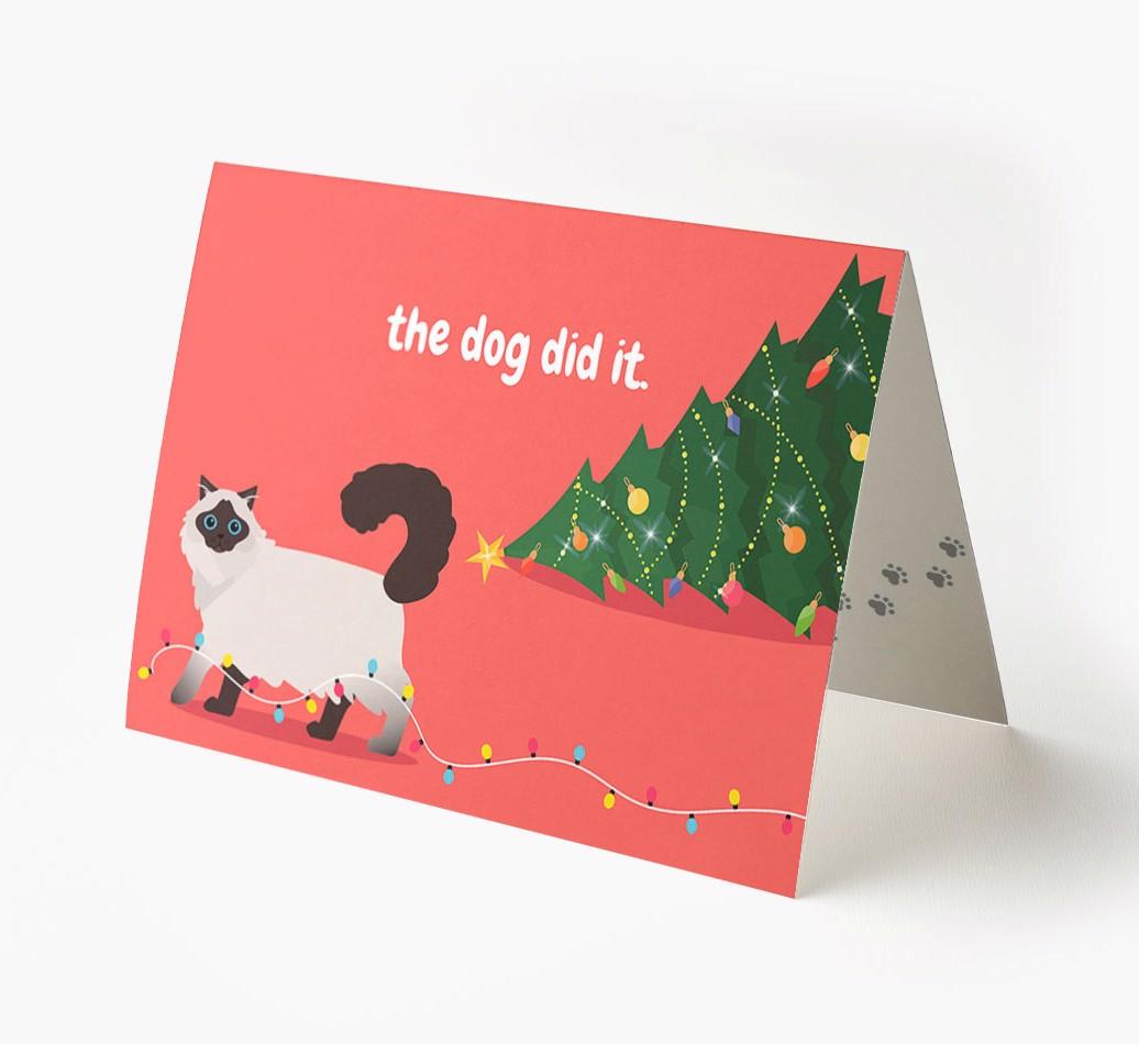 'The Dog Did It' - Personalised {breedFullName} Christmas Card