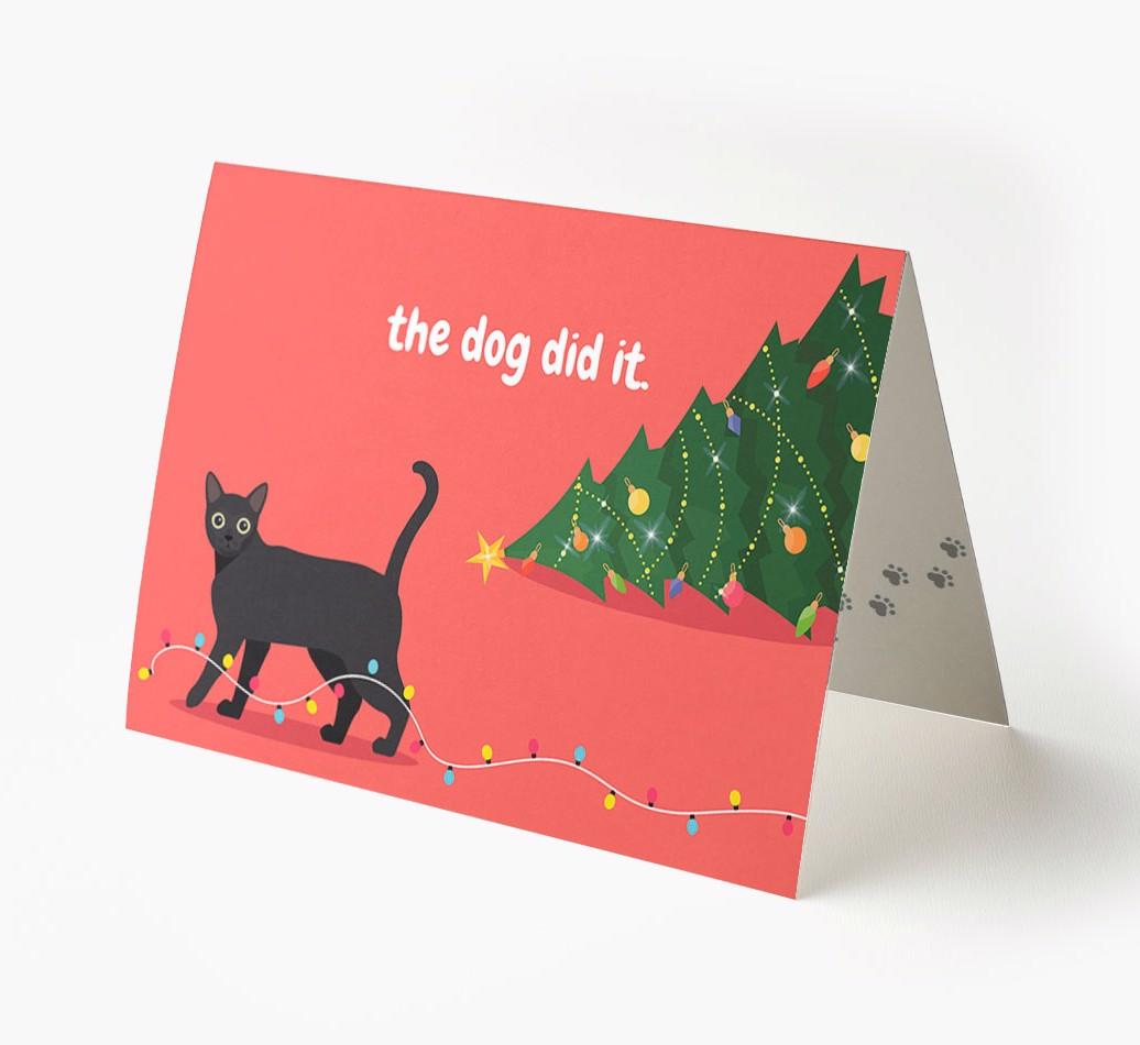 'The Dog Did It' - Personalised {breedFullName} Christmas Card