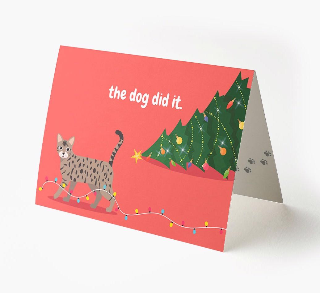 'The Dog Did It' - Personalised {breedFullName} Christmas Card