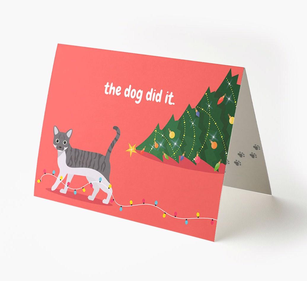 'The Dog Did It' - Personalised {breedFullName} Christmas Card