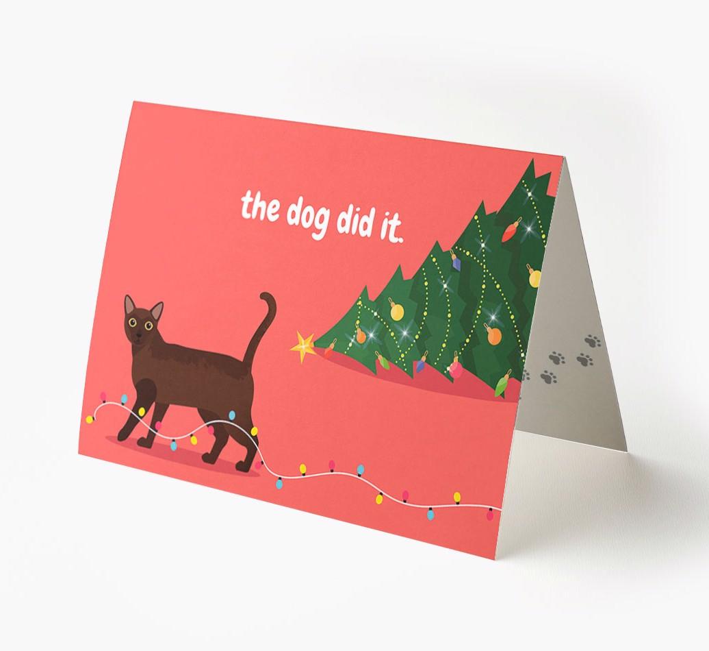 'The Dog Did It' - Personalised {breedFullName} Christmas Card
