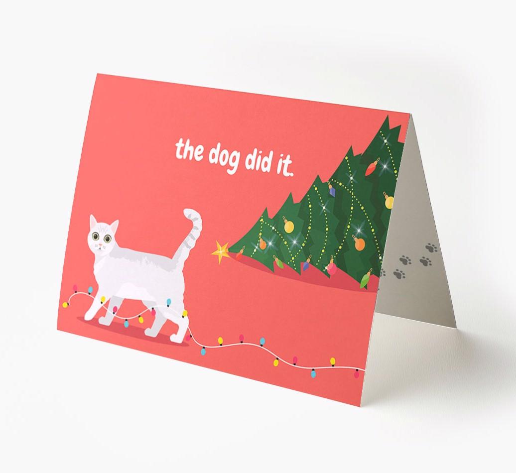 'The Dog Did It' - Personalised {breedFullName} Christmas Card